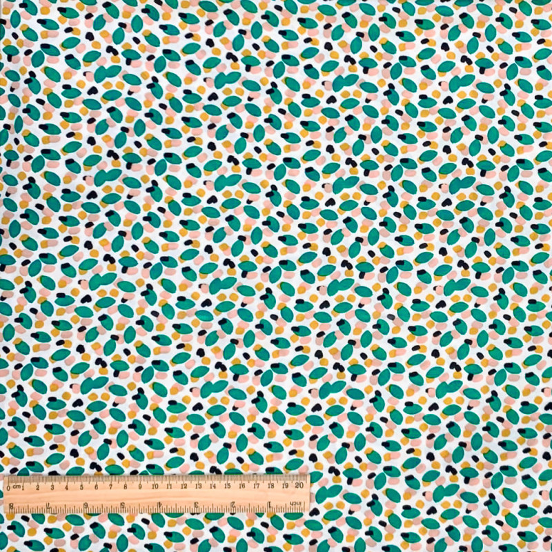 Printed Viscose KONOGO White / Bright Multicolored